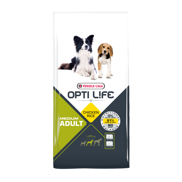 Afbeelding Opti Life Adult Medium hondenvoer 12.5 kg door Petsplace.nl