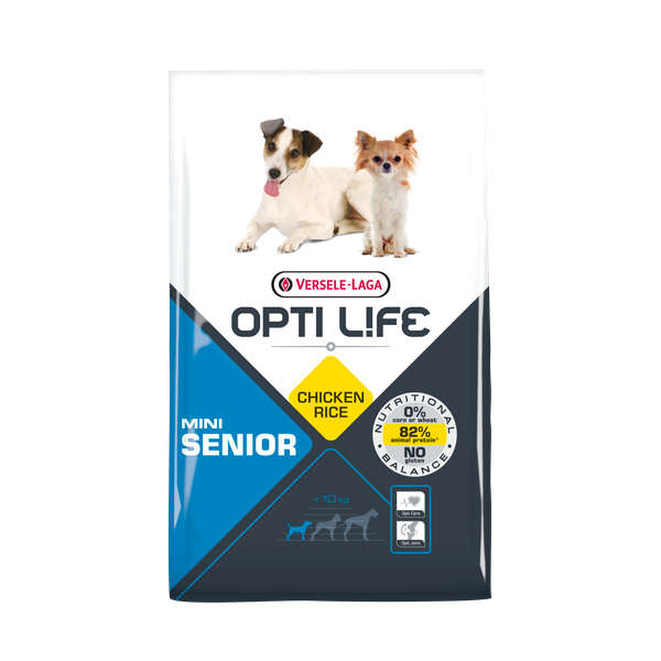 Afbeelding Opti Life Senior Mini hondenvoer 7.5 kg door Petsplace.nl