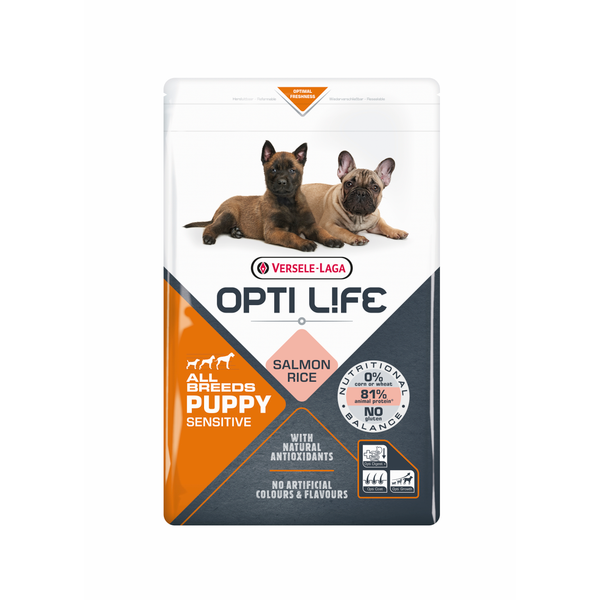 Afbeelding Opti Life Puppy Sensitive All Breeds hondenvoer 2,5 kg door Petsplace.nl