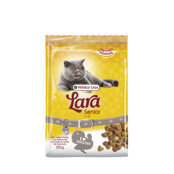 Afbeelding Lara Senior Kalkoen&Kip - Kattenvoer - 350 g door Petsplace.nl