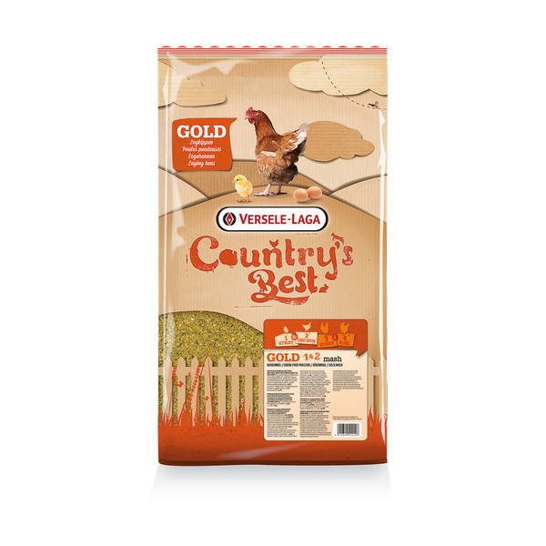 Versele-Laga Country`s Best Gold 1&2 Mash Opgroeimeel - Kippenvoer - 5 kg Van 0 Weken