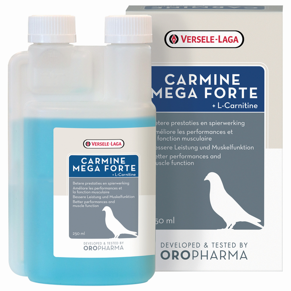 Afbeelding Versele-Laga Oropharma Carmine Mega Forte - Duivenapotheek - 250 ml door Petsplace.nl