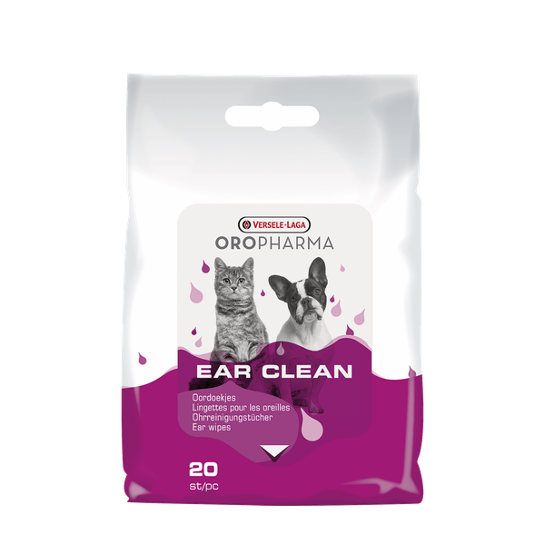Afbeelding Versele-Laga Oropharma Ear Clean Cat & Dog Oordoekjes - Oorverzorgingmiddel - 20 stuks door Petsplace.nl