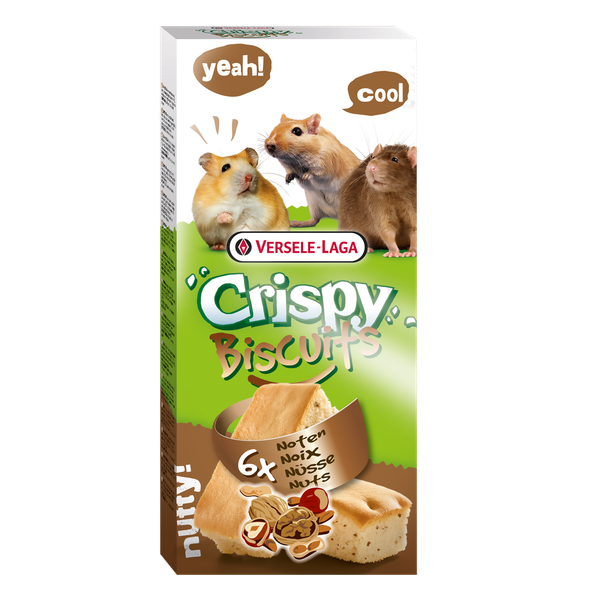 Afbeelding Versele-Laga Crispy Biscuit Knaagdier Noten A 6 - Knaagdiersnack - Noten 70 g door Petsplace.nl