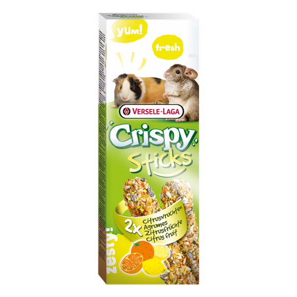 Afbeelding Versele-Laga Crispy Sticks Cavia&Chinchilla Citrus - Knaagdiersnack - 2x55 g door Petsplace.nl