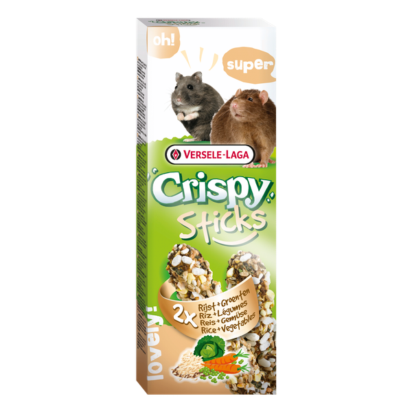 Afbeelding Versele-Laga Crispy Sticks Hamster&Rat - Knaagdiersnack - Groenten door Petsplace.nl