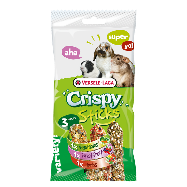 Afbeelding Versele-Laga Crispy Sticks Triple Variety Pack - Konijnensnack - Mix 3x55 g Herbivoren door Petsplace.nl