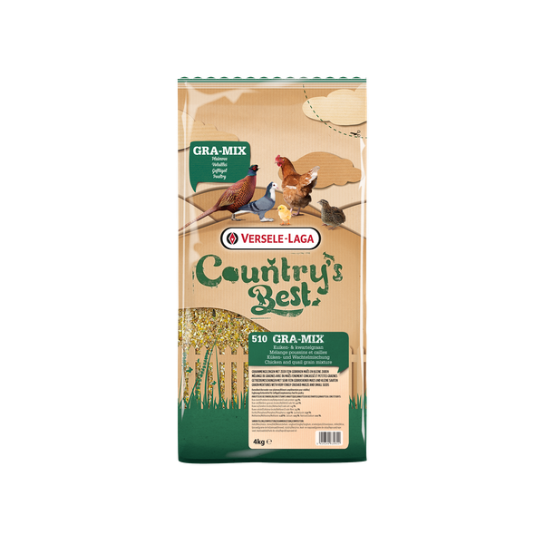 Afbeelding Versele-Laga Country`s Best Gra-Mix Kuiken- & Kwartelgraan - Kippenvoer - 4 kg door Petsplace.nl