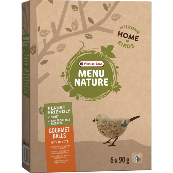 Versele-Laga Menu Nature Mezenbol Gourmet Insecten Zonder Net - Voer - 540 g 6 stuks