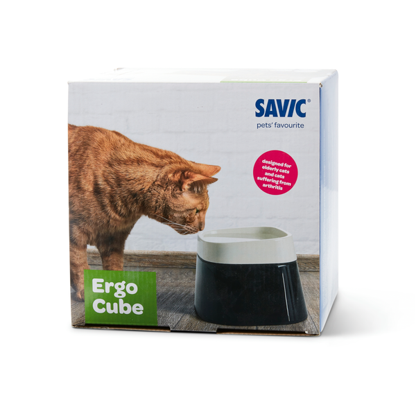 Afbeelding Savic Ergo Cube Water - Kattendrinkbak - 21x22x17.5 cm Zwart Assorti door Petsplace.nl