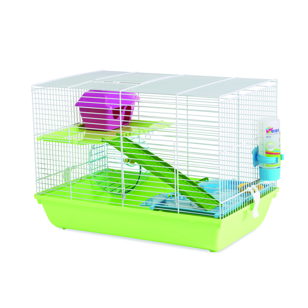 Afbeelding Savic Hamsterkooi Martha Triple - Dierenverblijf - 46.5x29.5x34 cm Groen door Petsplace.nl