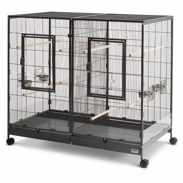 Afbeelding Savic Kleine Dierenkooi Tasmania 120 - Dierenverblijf - 106x70x24 cm Zwart Geschikt Voor Parkieten door Petsplace.nl