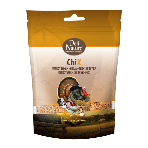 Afbeelding Deli Nature Chix Insectenmix - Kippenvoer - 180 g door Petsplace.nl