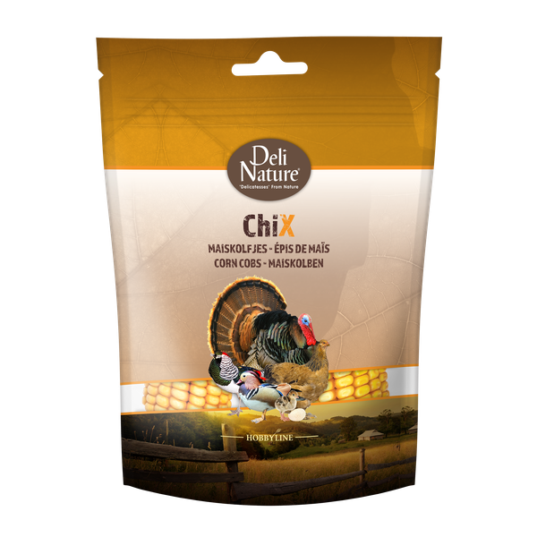 Afbeelding Deli Nature Chix Maiskolfjes - Kippenvoer - 320 g door Petsplace.nl