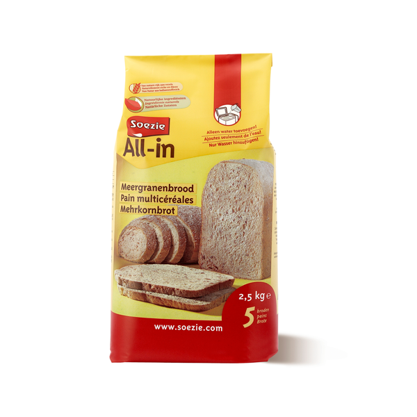 Afbeelding Soezie All-In Meergranenbrood - Bakproducten - 2.5 kg door Petsplace.nl