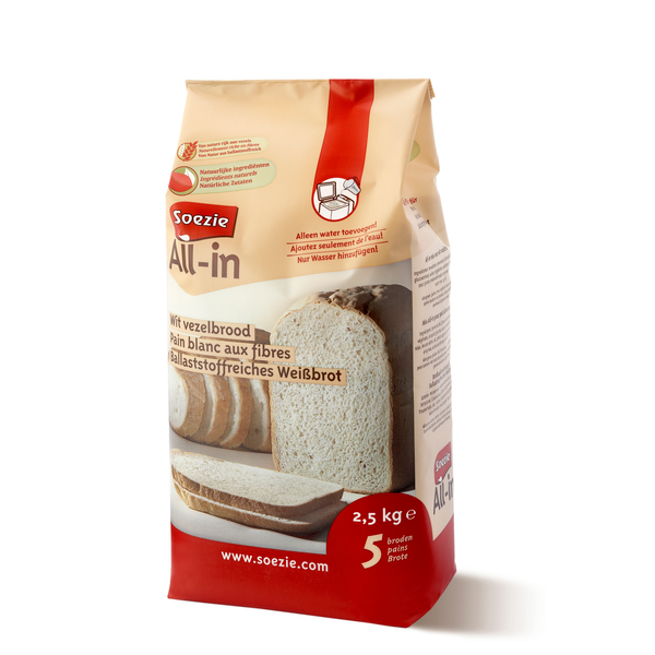 Afbeelding Soezie All-In Vezelwit - Bakproducten - 2.5 kg door Petsplace.nl