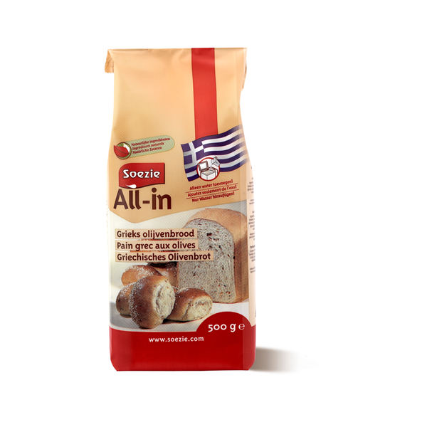 Afbeelding Soezie All-In Grieks Olijvenbrood - Bakproducten - 500 g door Petsplace.nl