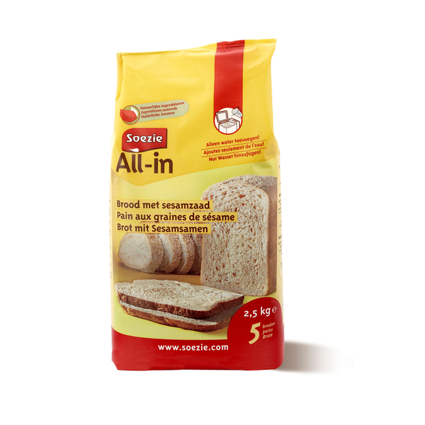 Afbeelding Soezie All-In Brood Met Sesamzaad - Bakproducten - 2.5 kg door Petsplace.nl