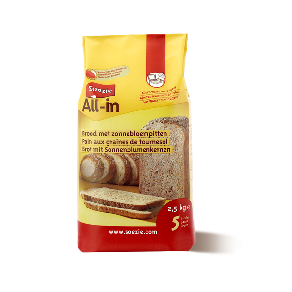 Soezie All-In Brood Zonnebloempitten - Bakproducten - 2.5 kg