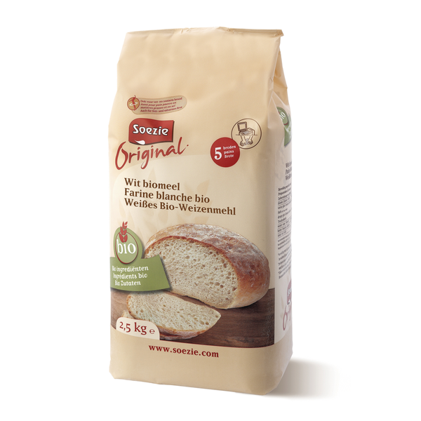 Afbeelding Soezie Original Wit Biomeel - Bakproducten - 2.5 kg door Petsplace.nl