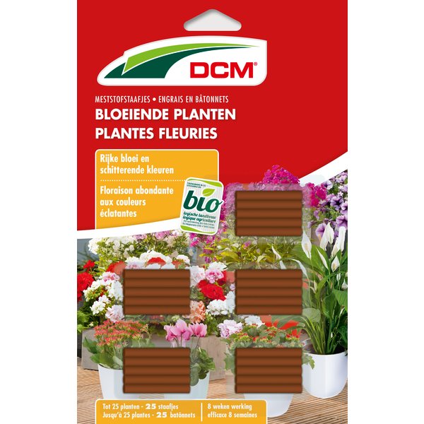 Afbeelding Dcm Meststofstaaf Bloeiende Plant - Siertuinmeststoffen - 25 stuks door Petsplace.nl