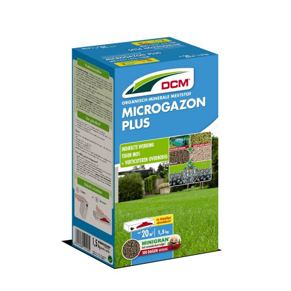 Afbeelding Dcm Microgazon Plus 20 m2 - Gazonmeststoffen - 1.5 kg (Mg) door Petsplace.nl