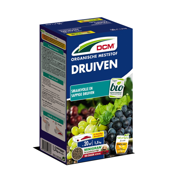 Dcm Meststof Druiven - Moestuinmeststoffen - 1.5 kg (Mg)