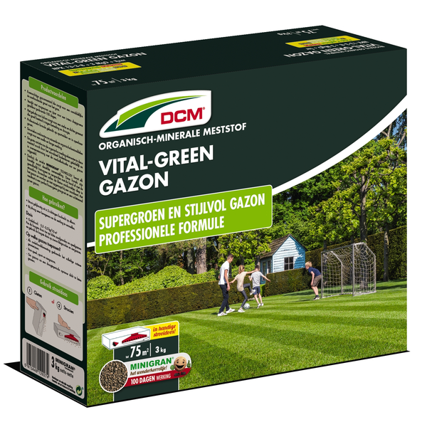 Afbeelding Dcm Vital-Green - Gazonmeststoffen - 3 kg (Mg) door Petsplace.nl