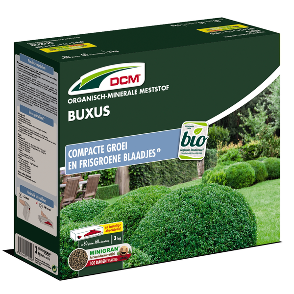 Afbeelding Dcm Meststof Buxus - Siertuinmeststoffen - 3 kg door Petsplace.nl