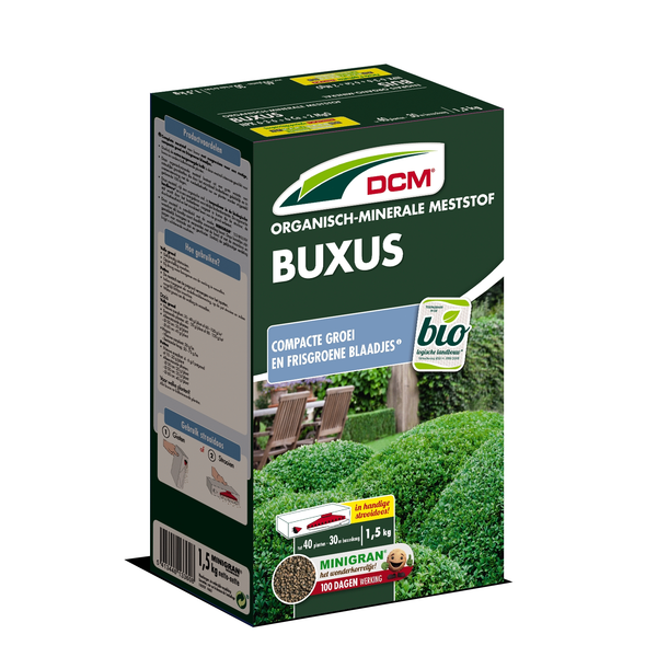 Afbeelding Dcm Meststof Buxus - Siertuinmeststoffen - 1.5 kg door Petsplace.nl