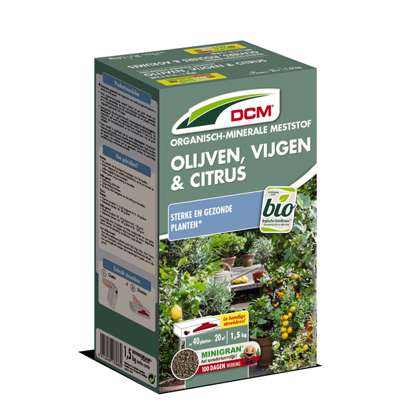 Afbeelding Dcm Meststof Olijven Vijgen & Citrus - Siertuinmeststoffen - 1.5 kg door Petsplace.nl