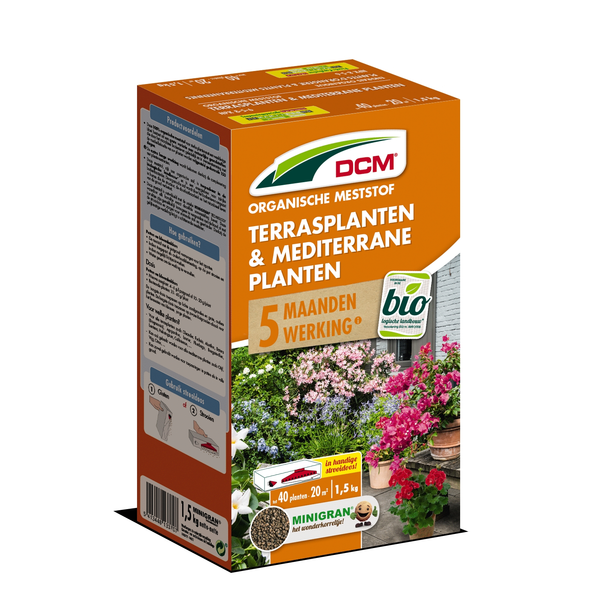 Afbeelding Dcm Meststof Terras & Mediterre Planten - Siertuinmeststoffen - 1.5 kg door Petsplace.nl