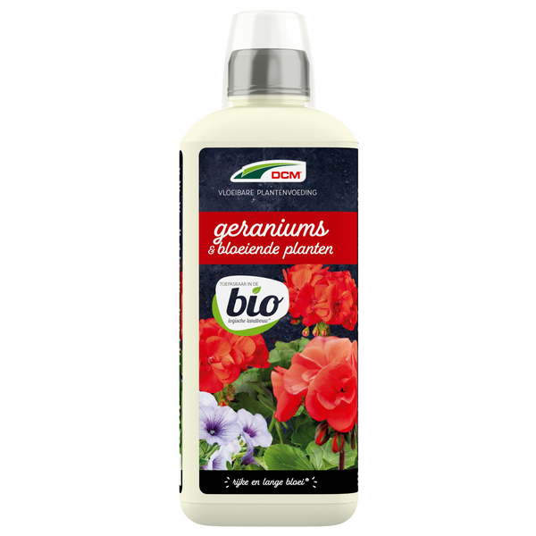 Afbeelding Dcm Meststof Vloeibaar Geranium - Siertuinmeststoffen - 800 ml Bio door Petsplace.nl