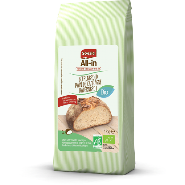 Afbeelding Soezie All-In Bio Boerenbrood - Bakproducten - 1 kg door Petsplace.nl