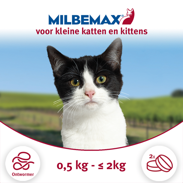 Elanco Milbemax Kitten & Kat Kauwtabletten - Anti wormenmiddel - 2 tab 0.5 Tot 2 Kg