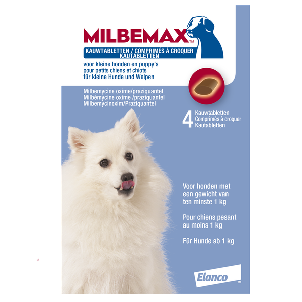 Afbeelding Elanco Milbemax Kauwtablet Kleine Hond - Anti wormenmiddel - 12 g 4 tab 1 Tot 5 Kg door Petsplace.nl