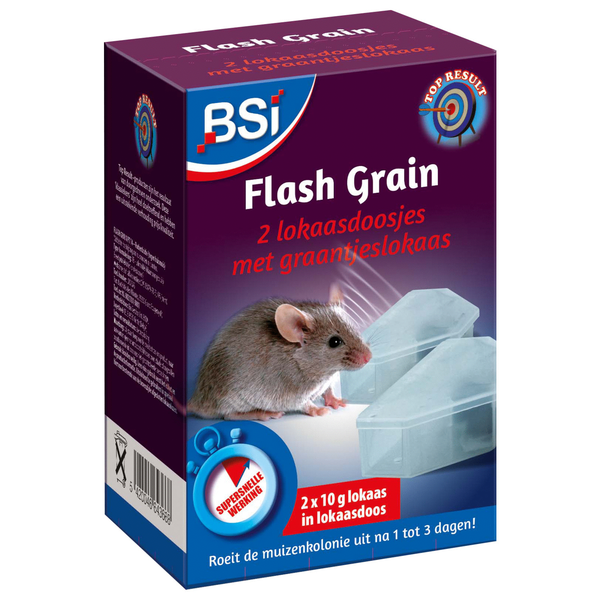 Bsi Flash Grain Tegen Muizen Ongediertebestrijding 2x10 g 2 stuks