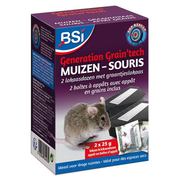 Afbeelding Muizenlokdozen met graanlokaas Generation GrainTech door Petsplace.nl