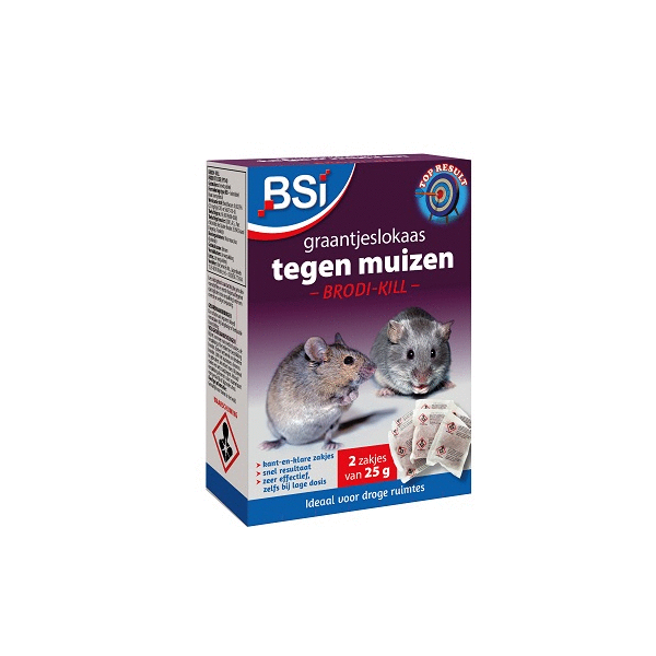 Afbeelding BSI Brodi-Kill graan tegen muizen 2x25g door Petsplace.nl