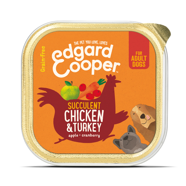 Afbeelding Edgard&Cooper Kuipje Chicken Turkey Adult - Hondenvoer - Kip Kalkoen Appel 150 g Graanvrij door Petsplace.nl