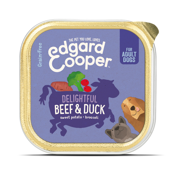 Afbeelding Edgard&Cooper Kuipje Beef Duck Adult - Hondenvoer - Rund Eend Bataat 150 g Graanvrij door Petsplace.nl