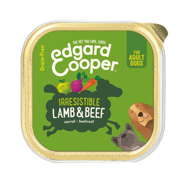 Afbeelding Edgard&Cooper Kuipje Lamb Beef Adult - Hondenvoer - Lam Rund Wortel 150 g Graanvrij door Petsplace.nl