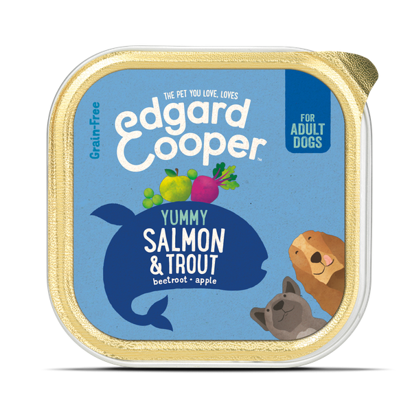 Afbeelding Edgard&Cooper Kuipje Salmon Trout Adult - Hondenvoer - Zalm Forel Rode Biet 150 g Graanvrij door Petsplace.nl