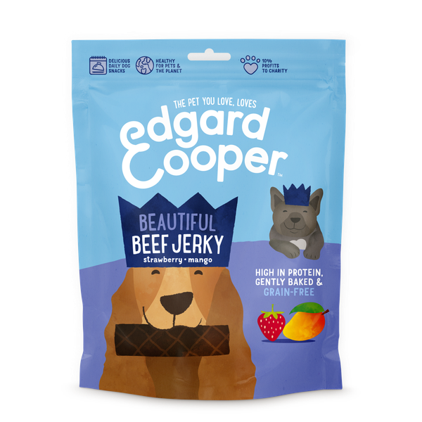 Afbeelding Edgard & Cooper Jerky - 150 gram - Rund door Petsplace.nl