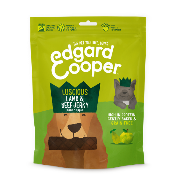 Afbeelding Edgard & Cooper Jerky - 150 gram - Rund & Lam door Petsplace.nl