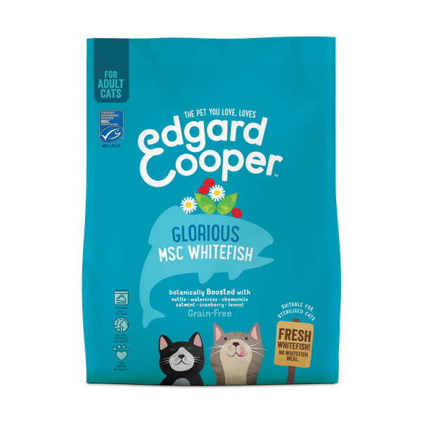 Afbeelding Edgard & Cooper Adult Cat - Witvis - 300 g door Petsplace.nl