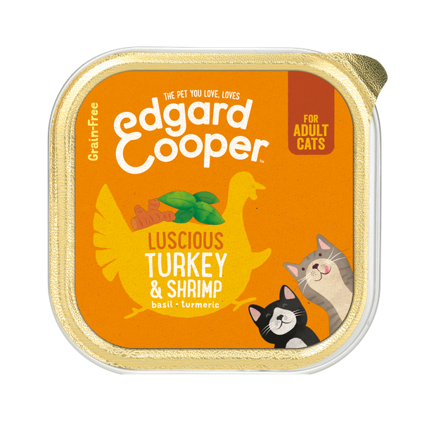 Afbeelding Edgard&Cooper Kuipje Adult 85 g - Kattenvoer - Kalkoen&Garnaal door Petsplace.nl