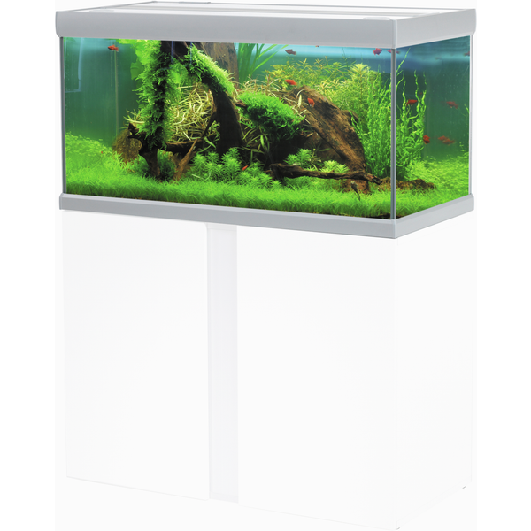 Akvastabil Fusion Aquarium 100 - Aquaria - 100x50x54 cm Zilver Wit Ca. 250 L