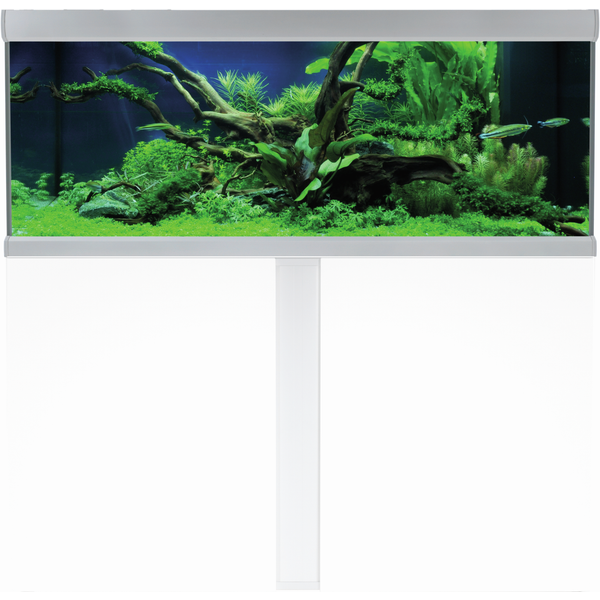 Akvastabil Fusion Aquarium 130 - Aquaria - 130x50x54 cm Zilver Wit Ca. 325 L