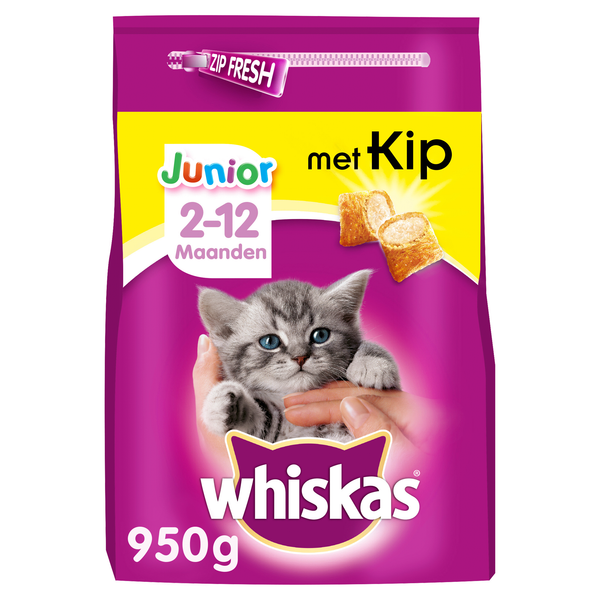 Whiskas Brokjes Junior Kip - Kattenvoer - 950 g